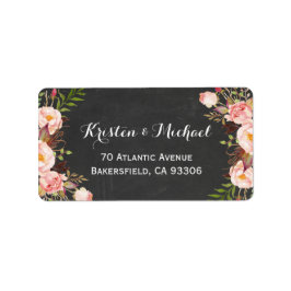 Robuust landkarton — mooie Floral Etiket