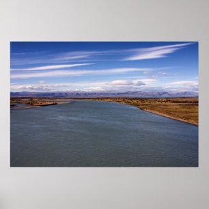 Robuust landschap naast patagonische Andes Poster