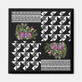 Robuust, lappendeken, rozen magneet (Voorkant)