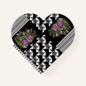 Robuust, lappendeken, rozen notitieboek (Voorkant)