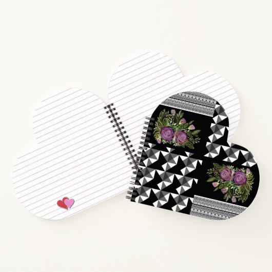 Robuust, lappendeken, rozen notitieboek (Binnen)