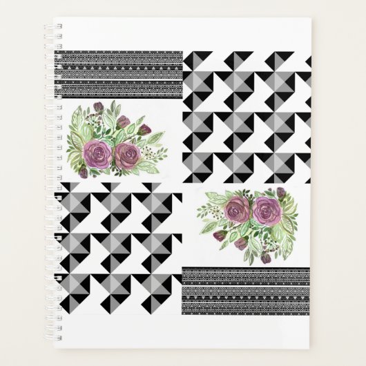 Robuust, lappendeken, rozen planner (Voorkant)