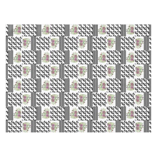 Robuust, lappendeken, rozen tafelkleed (Voorkant (Horizontaal))