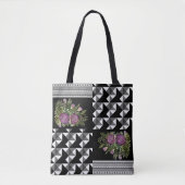 Robuust, lappendeken, rozen tote bag (Voorkant)