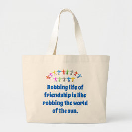 Robuust leven van vriendschap - vriendschappelijke grote tote bag