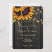 Robuust licht gouden zonnebloemen met een bruinhou kaart (Voorkant)