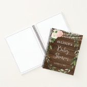 Robuust licht romantisch baby shower gastenboek notitieboek (Binnen)