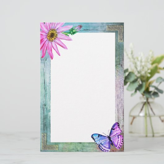 Robuust Lijst met ventilator en vlinder Briefpapier (Staand voorkant)