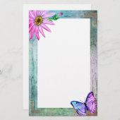 Robuust Lijst met ventilator en vlinder Briefpapier (Voorkant / Achterkant)