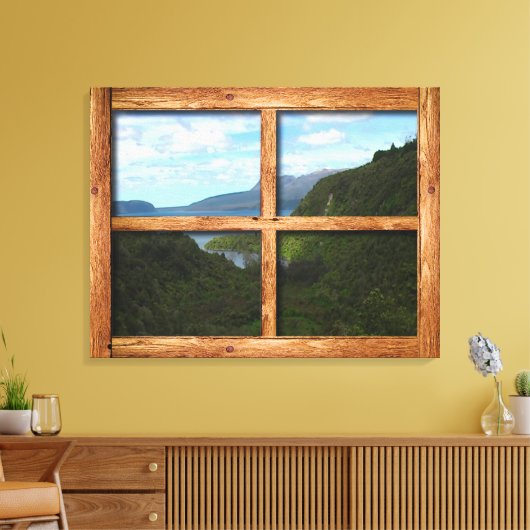 Robuust lijst uitzicht van Nieuw-Zeeland Canvas Afdruk (Insitu (Woonkamer))