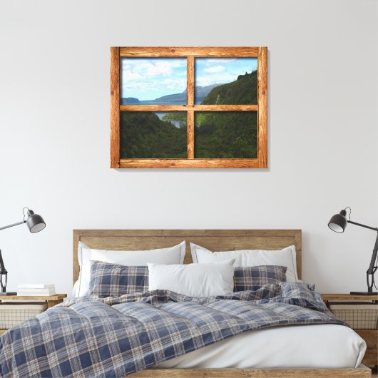 Robuust lijst uitzicht van Nieuw-Zeeland Canvas Afdruk (Insitu (Slaapkamer))