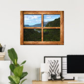 Robuust lijst uitzicht van Nieuw-Zeeland Poster (Thuiskantoor)