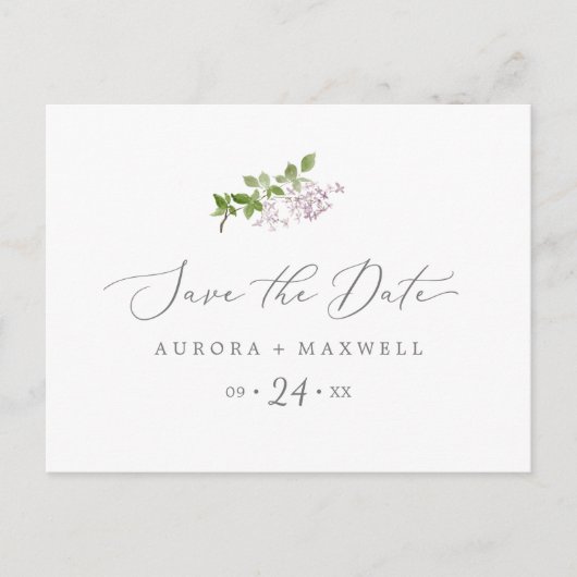 Robuust Lila horizontaal sparen het Briefkaart van (Voorkant)