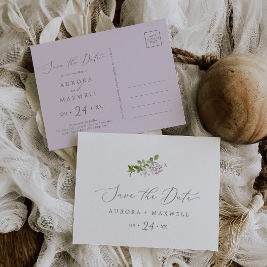 Robuust Lila horizontaal sparen het Briefkaart van