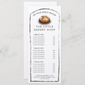 Robuust menu of prijslijst bakker kaart (Voorkant / Achterkant)