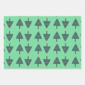Robuust met kerstboompatroongroen inpakpapier vel (Voorkant 3)