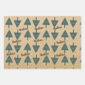 Robuust met kerstboompatroongroen inpakpapier vel (Voorkant 2)