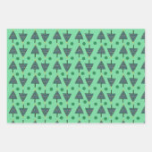 Robuust met kerstboompatroongroen inpakpapier vel (Voorkant)