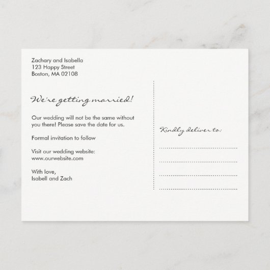 Robuust met lampjes Sla de datum op Aankondigingskaart (Achterkant)