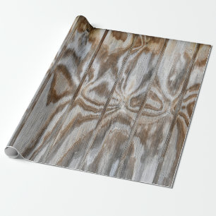 Robuust met weven hout cadeaupapier