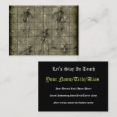 robuust metaal met skeletten visitekaartje (Voorkant / Achterkant)