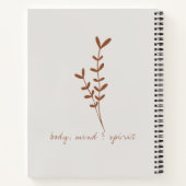 Robuust modern Botanisch Gepersonaliseerd Bedrijfs Notitieboek (Achterkant)