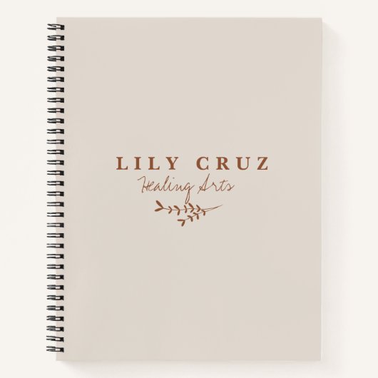 Robuust modern Botanisch Gepersonaliseerd Bedrijfs Notitieboek (Voorkant)