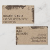 Robuust , modern gecomprimeerd crolkraftpapier visitekaartje (Voorkant / Achterkant)