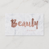 Robuust, moderne roos gouden tipografie visitekaartje (Voorkant)