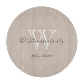 Robuust monogram Initiaal en naam koel Snijplank (Voorkant)