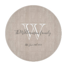 Robuust monogram Initiaal en naam koel Snijplank