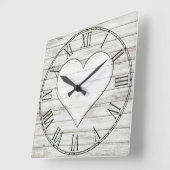 Robuust mooi houtextuur vierkante klok (Hoek)