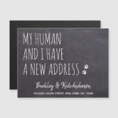 Robuust nieuw adres Aankondiging van Dog-beweging (Voorkant / Achterkant)