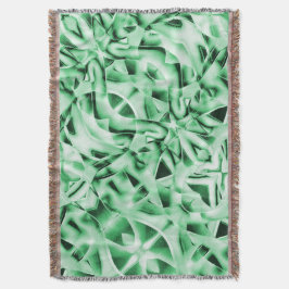 Robuust of niet, witte groene, vreemde doorsnede deken