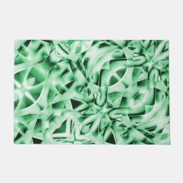 Robuust of niet, witte groene, vreemde doorsnede deurmat