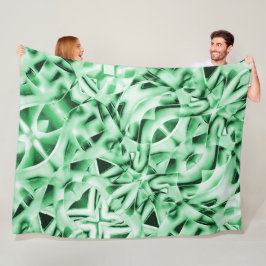 Robuust of niet, witte groene, vreemde doorsnede fleece deken