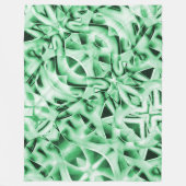 Robuust of niet, witte groene, vreemde doorsnede fleece deken (Voorkant)