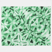 Robuust of niet, witte groene, vreemde doorsnede fleece deken (Voorkant (Horizontaal))