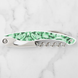 Robuust of niet, witte groene, vreemde doorsnede kurkentrekker