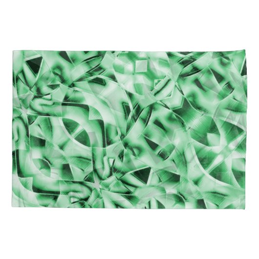 Robuust of niet, witte groene, vreemde doorsnede kussensloop (Achterkant-Links)