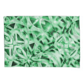 Robuust of niet, witte groene, vreemde doorsnede kussensloop (Voorkant-Links)