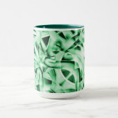 Robuust of niet, witte groene, vreemde doorsnede mok (Midden)