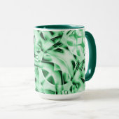 Robuust of niet, witte groene, vreemde doorsnede mok (Voorkant rechts)