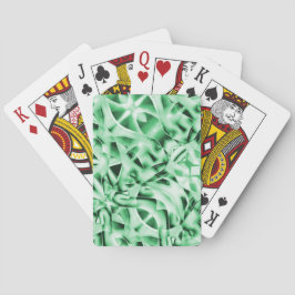 Robuust of niet, witte groene, vreemde doorsnede pokerkaarten