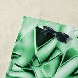 Robuust of niet, witte groene, vreemde doorsnede strandlaken