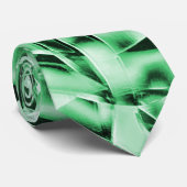 Robuust of niet, witte groene, vreemde doorsnede stropdas (Opgerold)