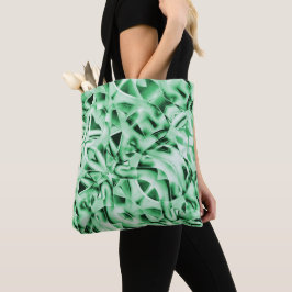Robuust of niet, witte groene, vreemde doorsnede tote bag