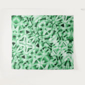 Robuust of niet, witte groene, vreemde doorsnede wandkleed (Voorkant (horizontaal))