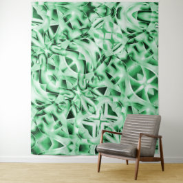 Robuust of niet, witte groene, vreemde doorsnede wandkleed