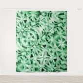 Robuust of niet, witte groene, vreemde doorsnede wandkleed (Voorkant)